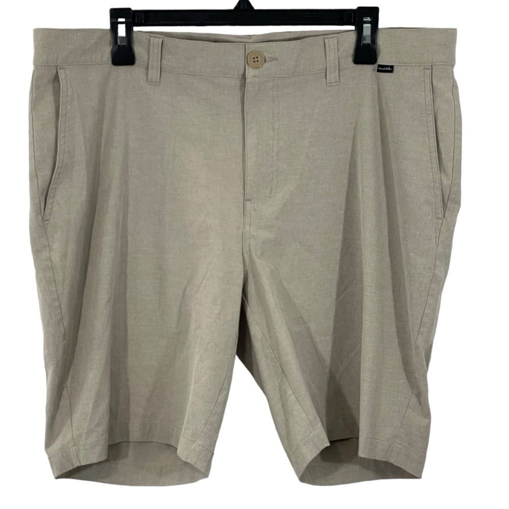 Travis Mathew Hefner 2.0 Shorts Size 38 Khaki‎ Tan Beige